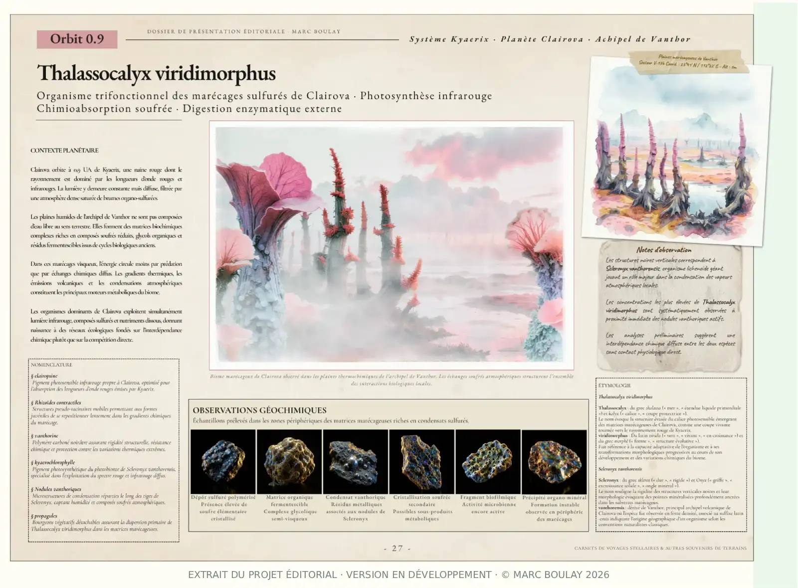 Carnets de Voyages Stellaires - Dossier de présentation - Marc Boulay