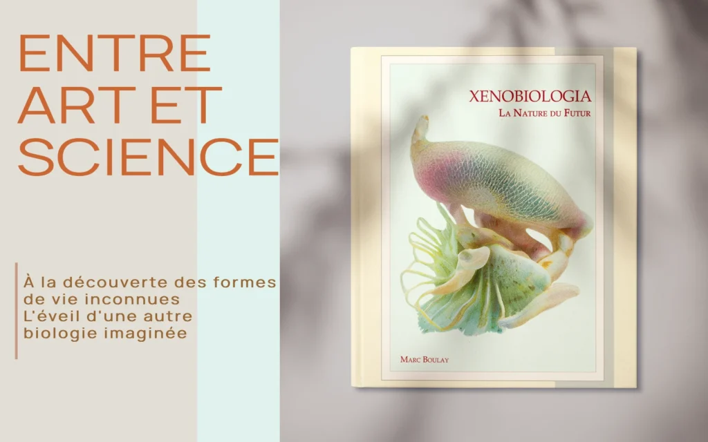 Couverture de XénoBiologia, encyclopédie illustrée d’espèces spéculatives imaginées par Marc Boulay
